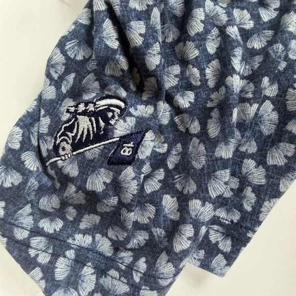 Johnnie O Men's Floral Patter Blue Polo Shirt Small - Picture 4 of 4